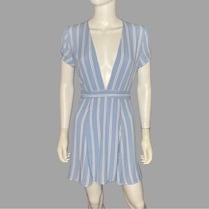 Privacy Please Revolve Minden Blue & White‎ Stripe Mini Dress